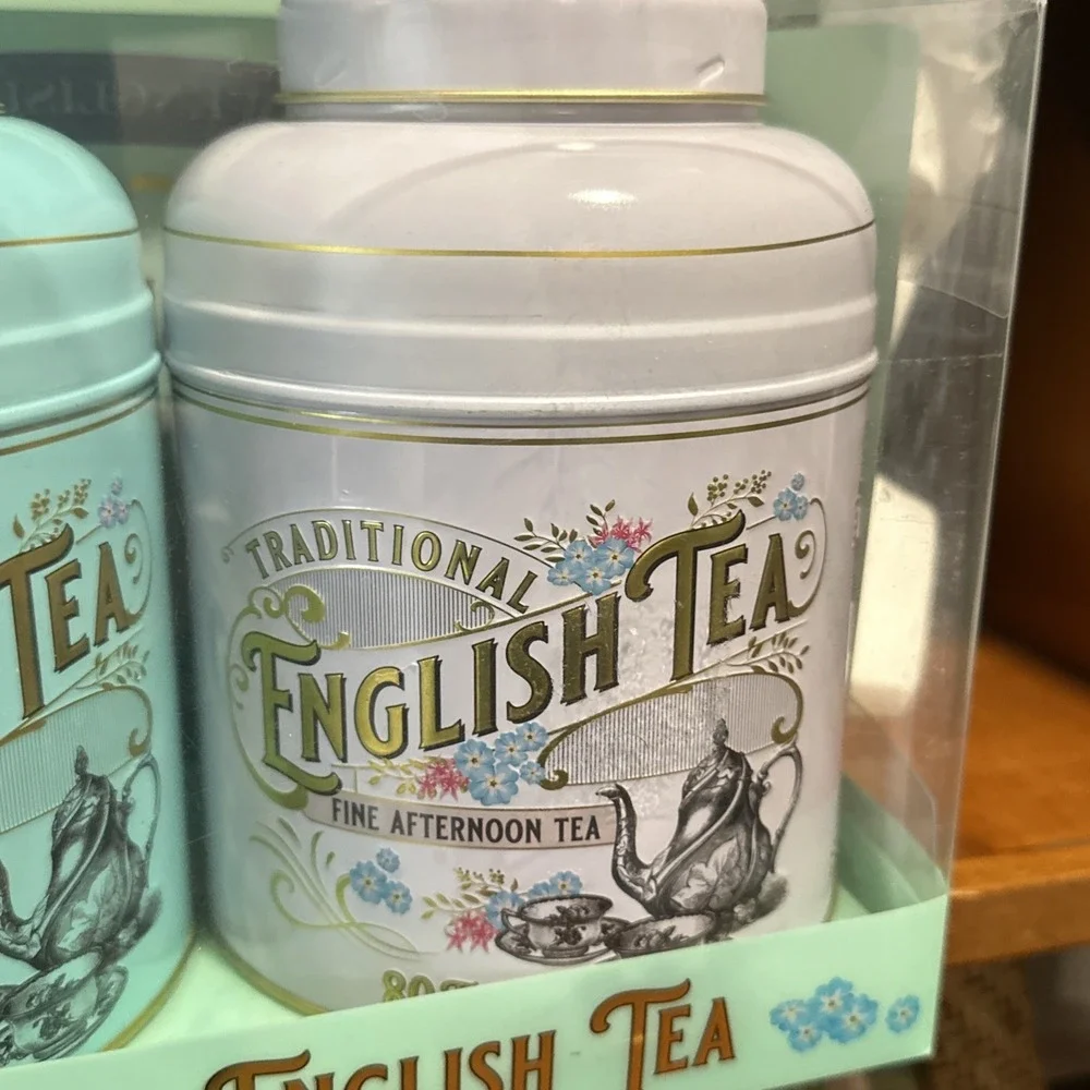 English‎ Afternoon & Breakfast Victorian Vintage Tin Set 160 Teabags